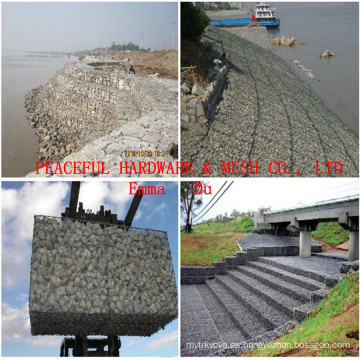 PVC revestido Galfan galvanizado Gabion Box colchón (EGB-01)